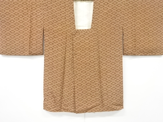 リサイクル　斜め格子模様道行コート